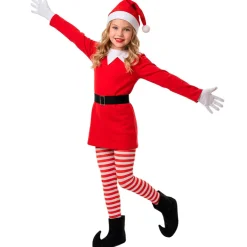 Disfraz de Elfa Divertida de Navidad para niña