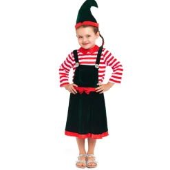 Disfraz de Elfo Rayas para niña