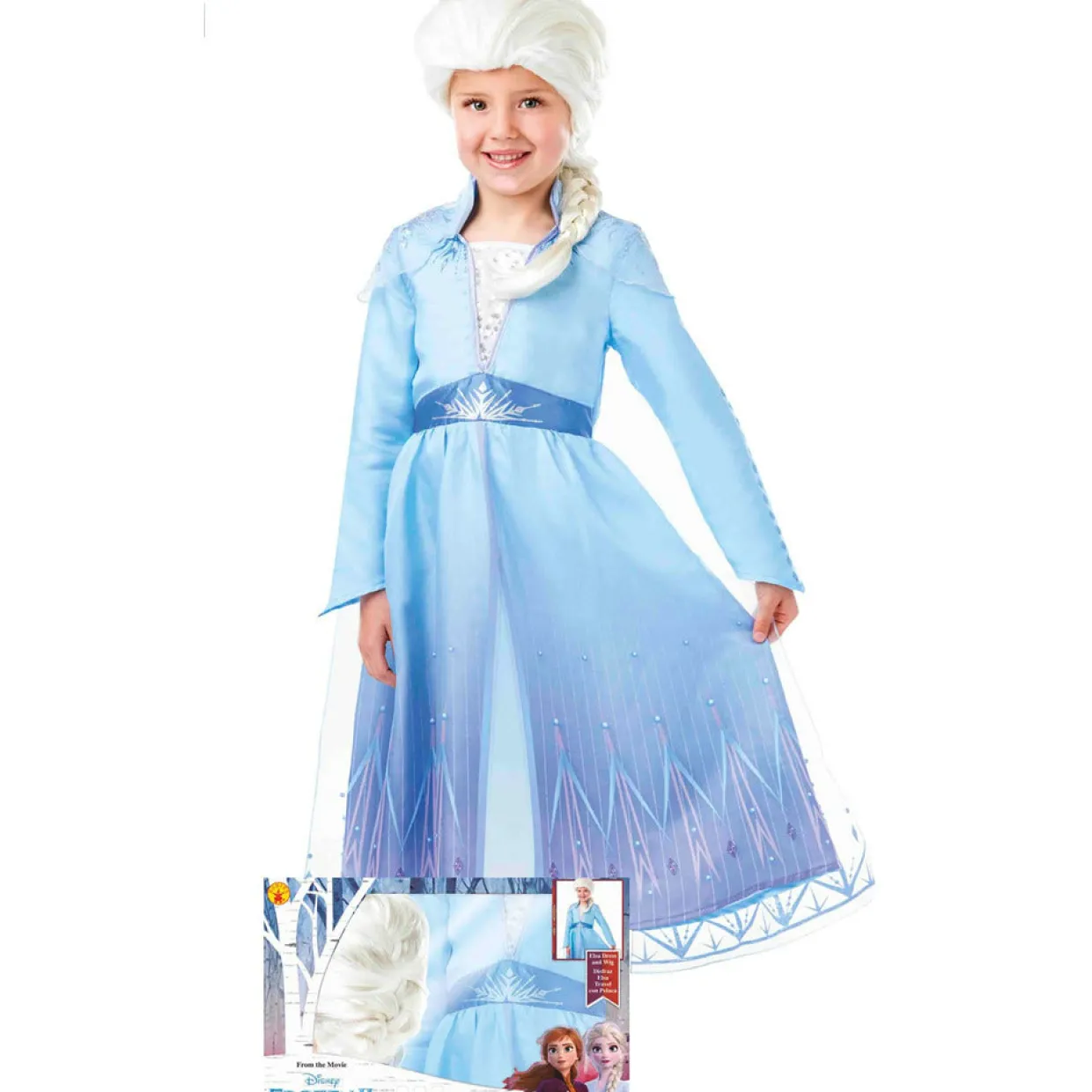 Disfraz de Elsa™ Frozen 2 con Peluca para niña