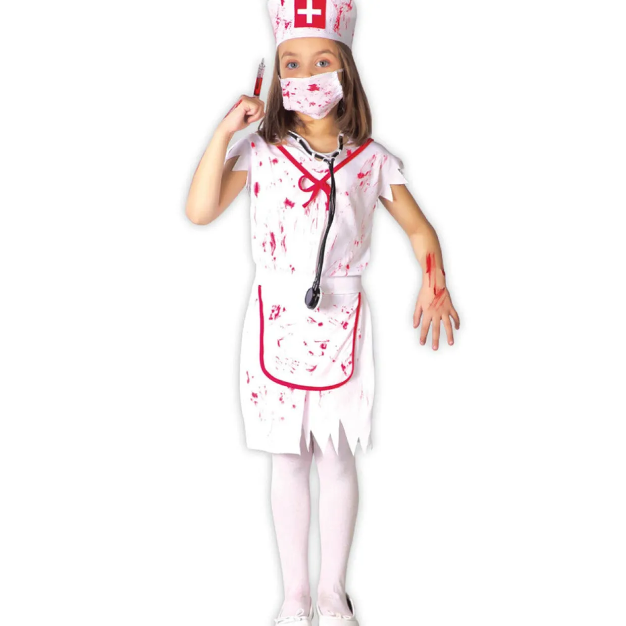 Disfraz de Enfermera Zombie para niña
