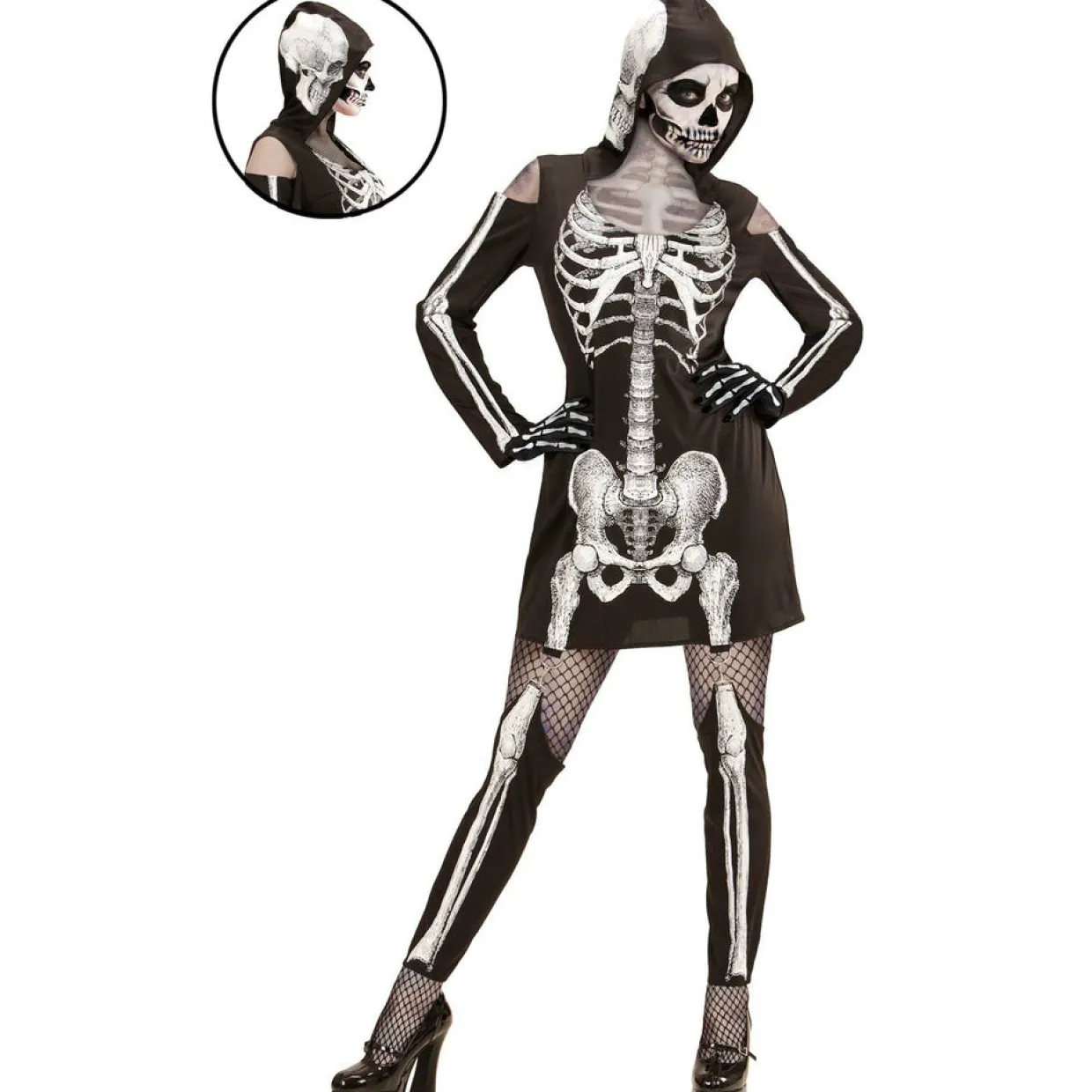 Disfraz de Esqueleto Calavera para mujer