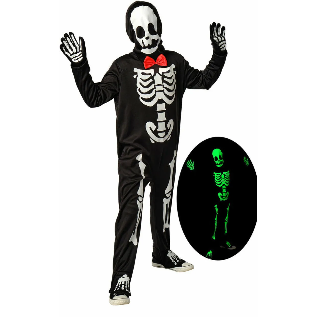 Disfraz de Esqueleto Elegante Glow para niño