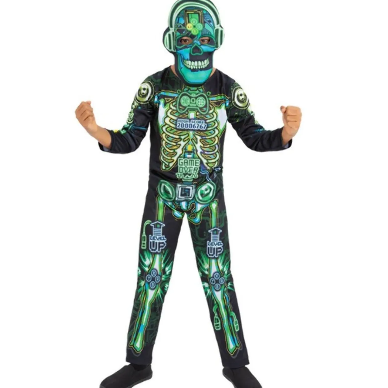 Disfraz de Esqueleto Robot Glow infantil