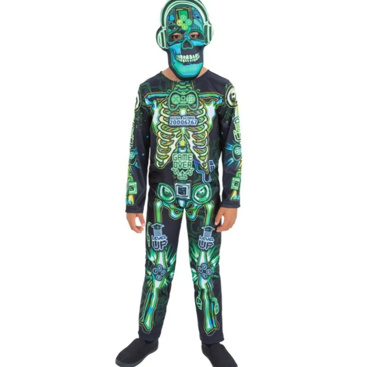 Disfraz de Esqueleto Robot Glow infantil