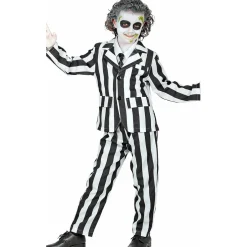 Disfraz de Fantasma Rayas Bicolor para niño