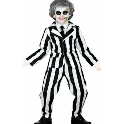 Disfraz de Fantasma Rayas Bicolor para niño