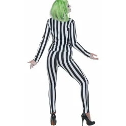 Disfraz de Fantasma Rayas Bicolor para mujer