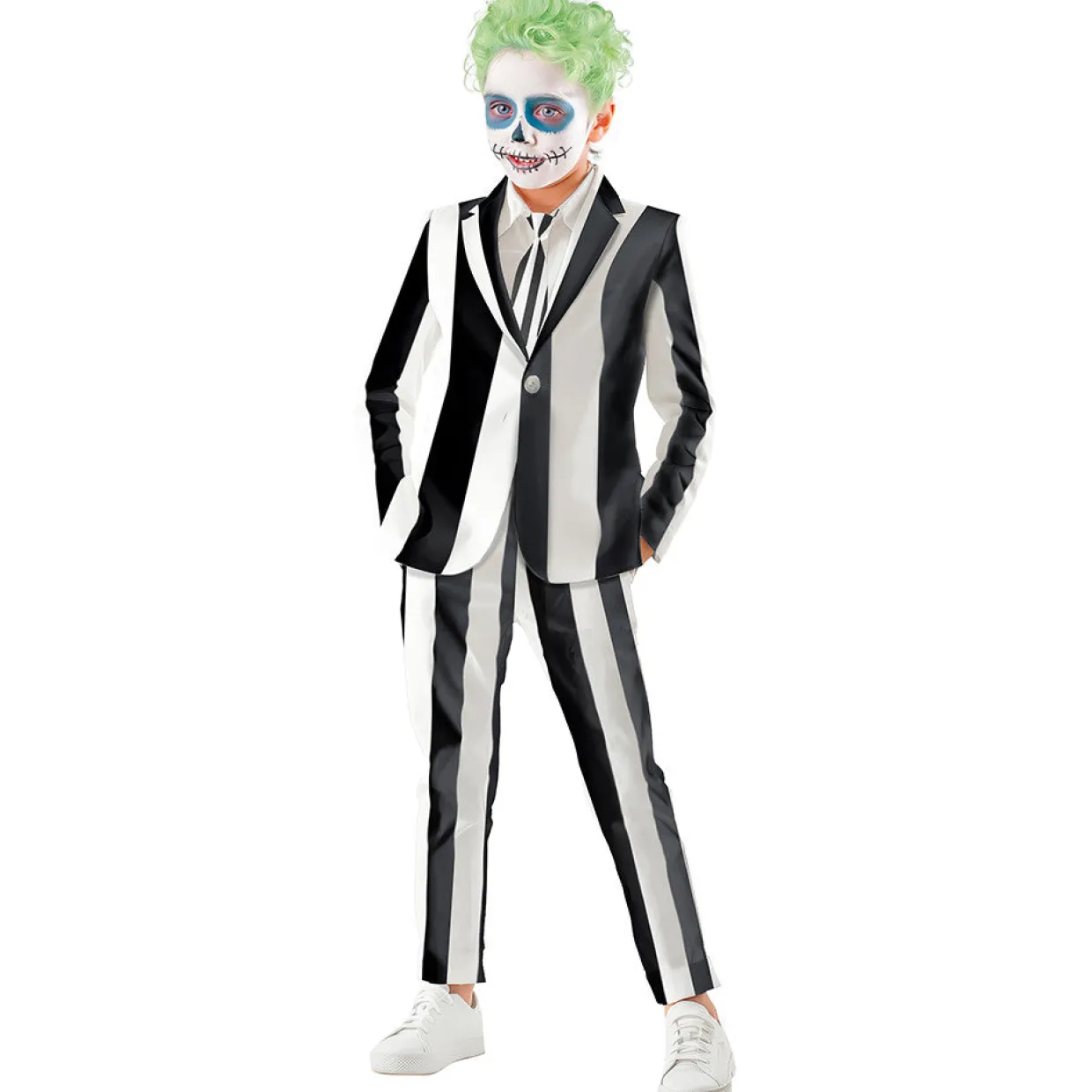 Disfraz de Fantasma Rayas Eco para niño