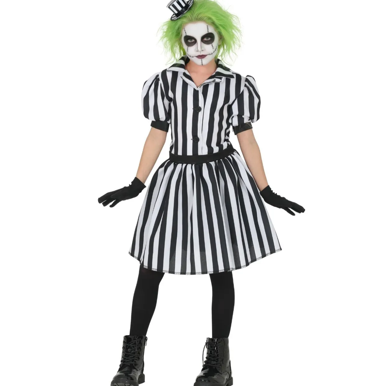 Disfraz de Fantasma Rayas Vestido para niña