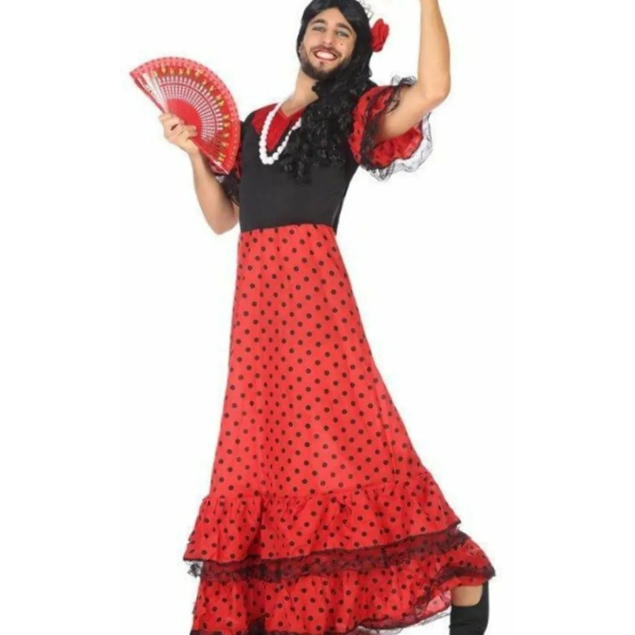 Disfraz de Flamenca Rojo para hombre