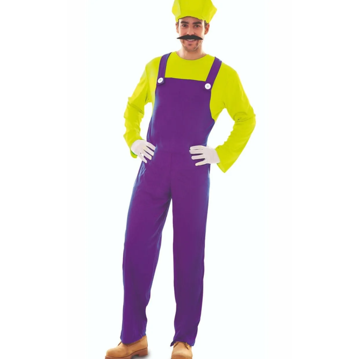 Disfraz de Fontanero Wario para adulto
