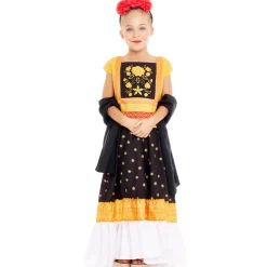 Disfraz de Frida Kahlo Flores para niña