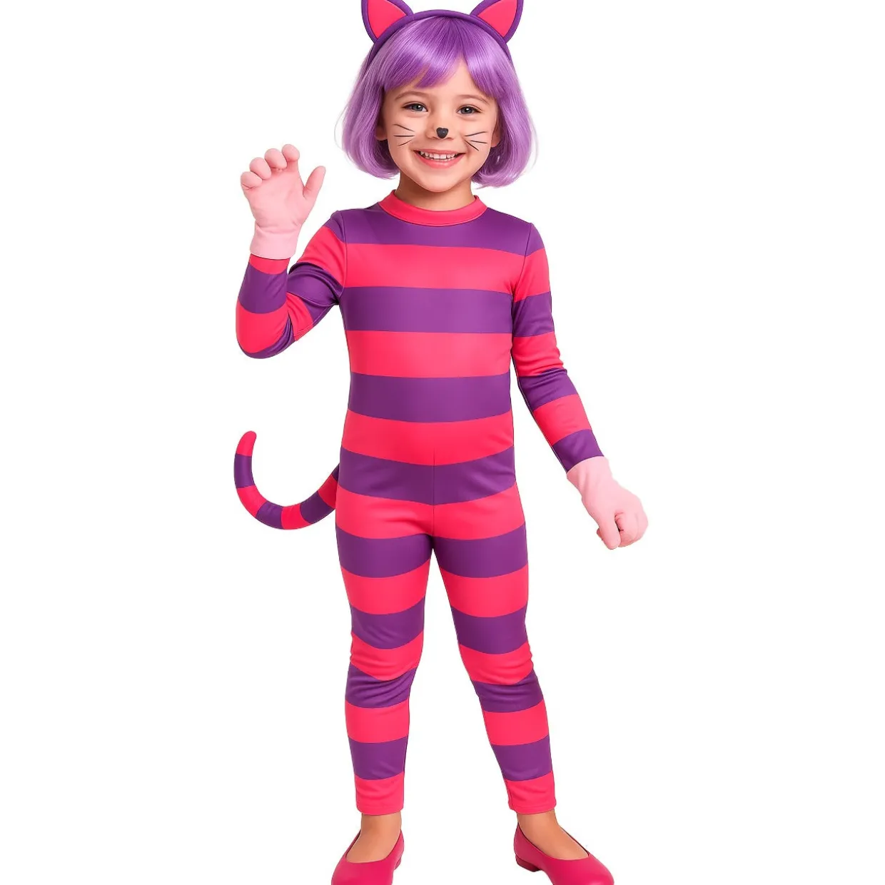 Disfraz de Gato Cheshire Bicolor infantil