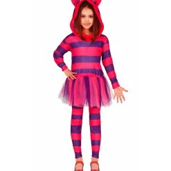 Disfraz de Gato Cheshire Rayas para niña