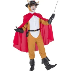 Disfraz de Gato con Botas Capa para hombre