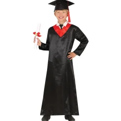 Disfraz de Graduado Clásico Rojo infantil