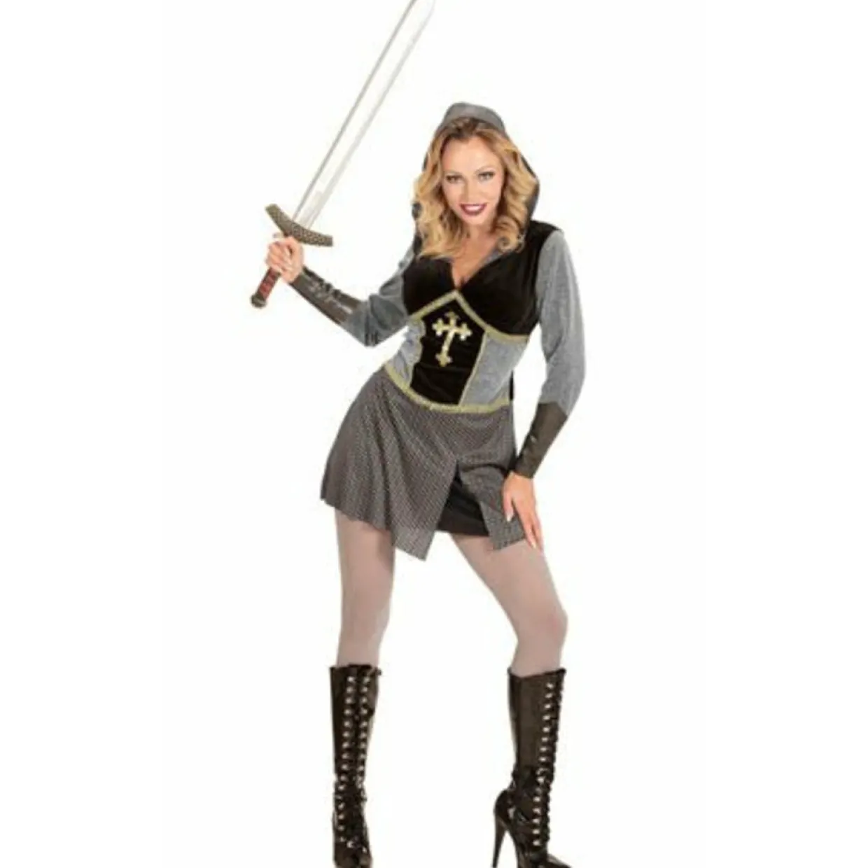 Disfraz de Guerrera Medieval Capucha para mujer