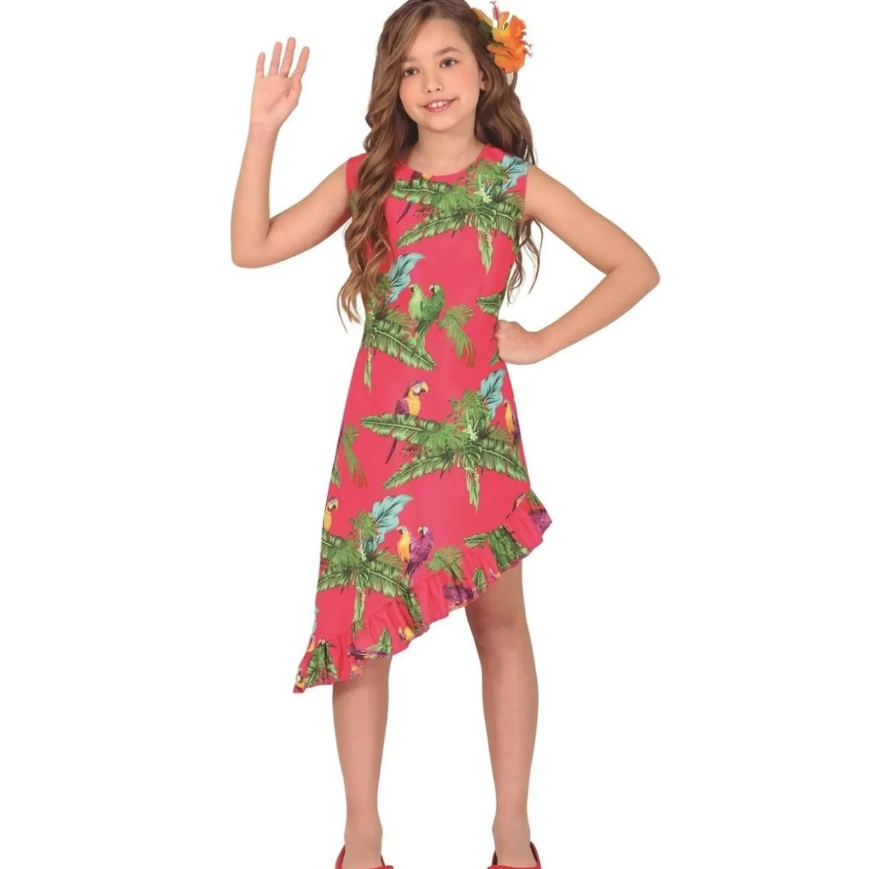 Disfraz de Hawai Tropical para niña