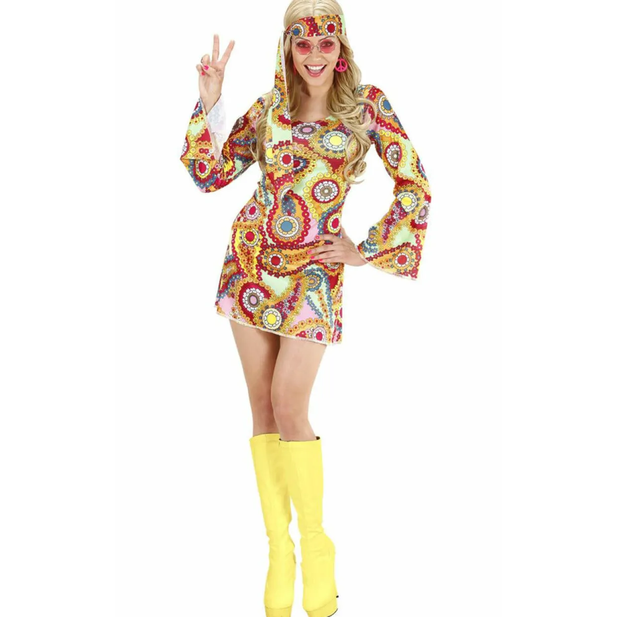 Disfraz de Hippie Aura para mujer