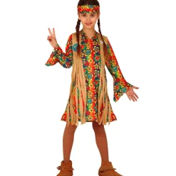 Disfraz de Hippie Flores para niña