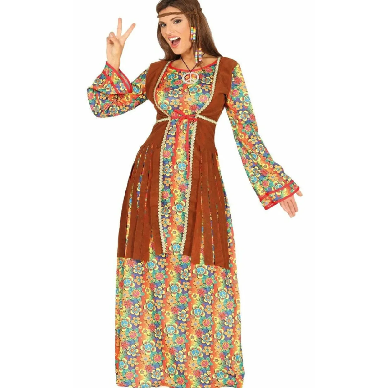 Disfraz de Hippie Largo para mujer