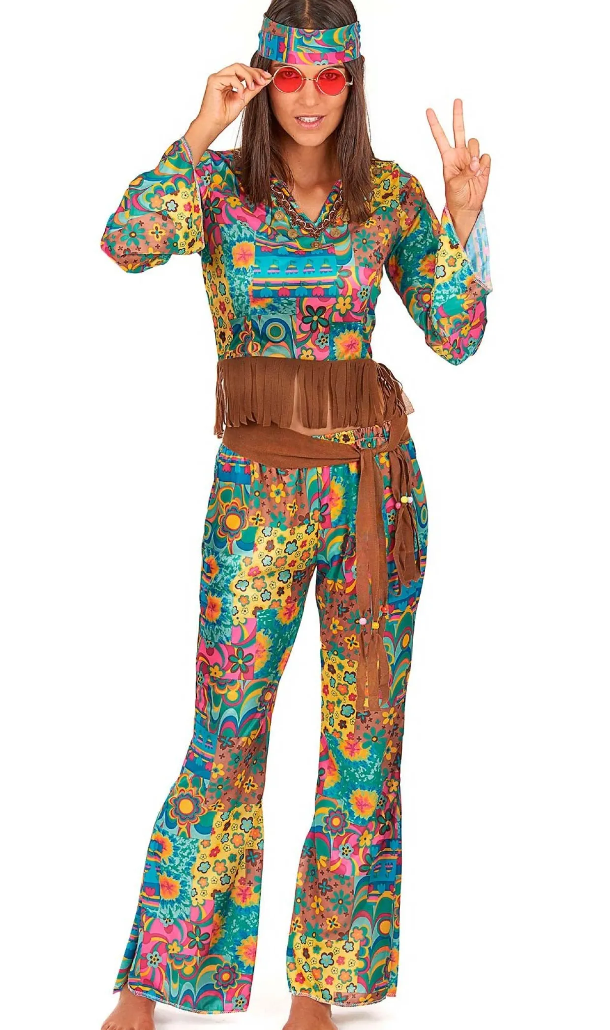 Disfraz de Hippie Leila para mujer