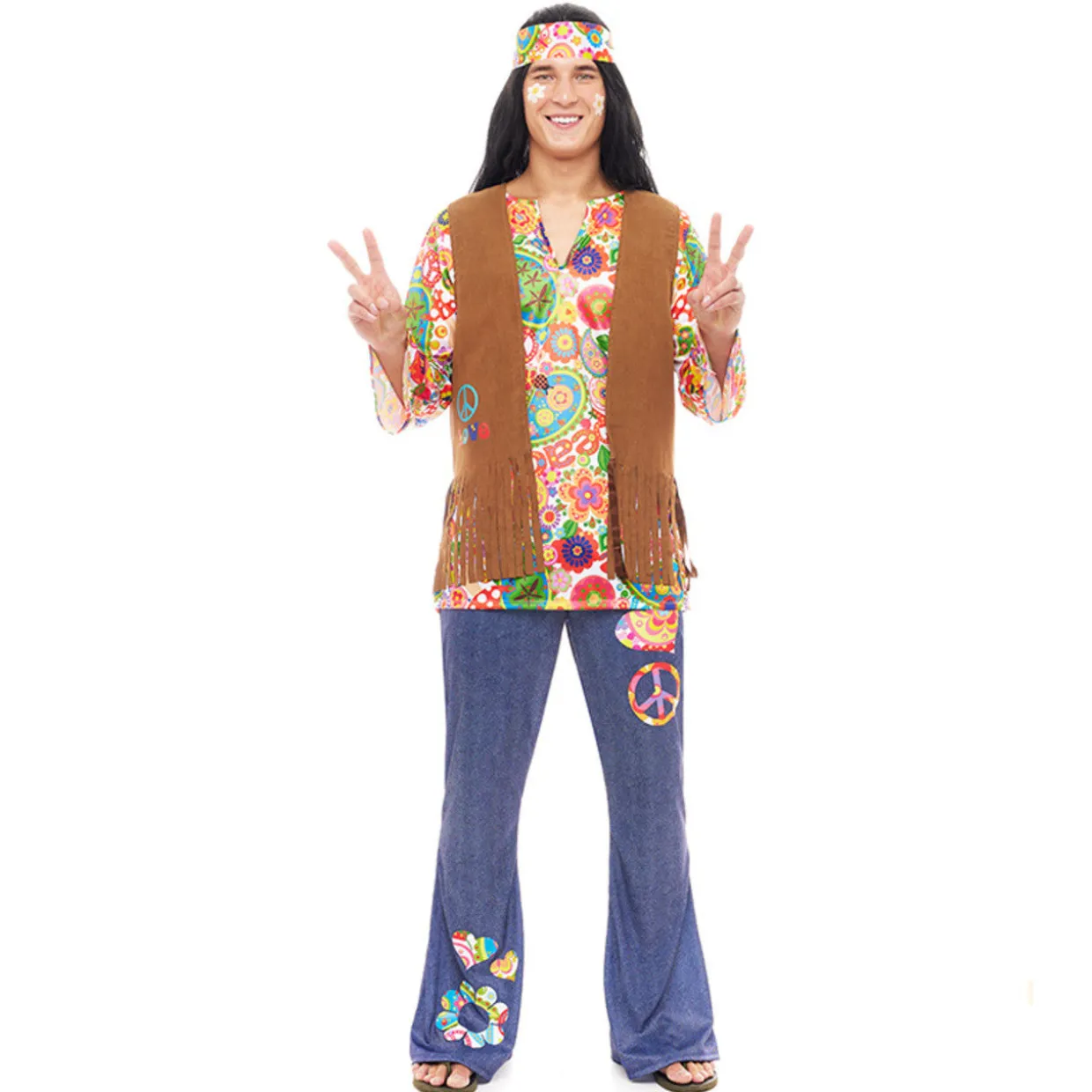 Disfraz de Hippie Peace para hombre