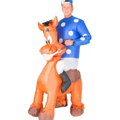Disfraz de Jockey a Caballo Hinchable para adulto