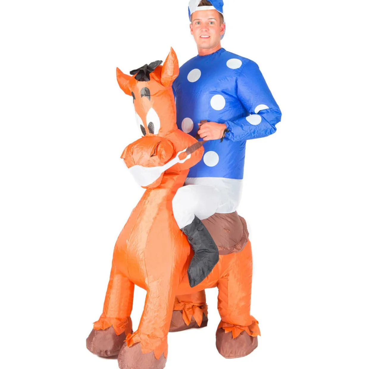 Disfraz de Jockey a Caballo Hinchable para adulto