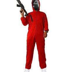 Disfraz de Juego del Calamar Guardia Rojo Basic infantil