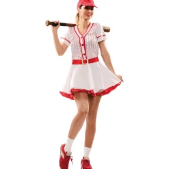 Disfraz de Jugadora de Béisbol Rayas para mujer