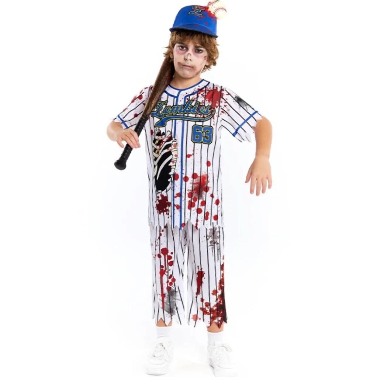 Disfraz de Jugador de Beisbol Zombie para niño