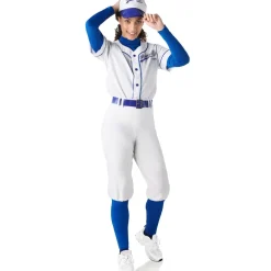 Disfraz de Jugador de Béisbol Azul para mujer