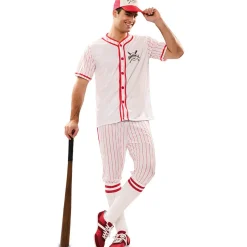 Disfraz de Jugador de Béisbol Rayas para hombre