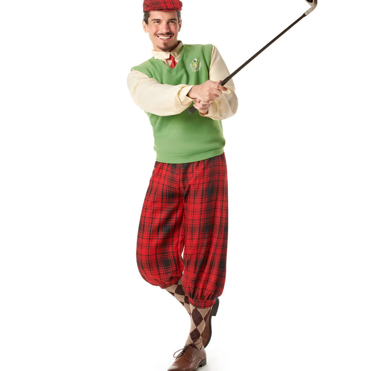 Disfraz de Jugador de Golf Cuadros para hombre
