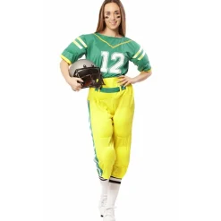 Disfraz de Jugador de Rugby Verde para mujer