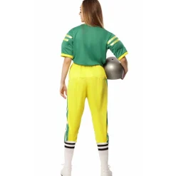 Disfraz de Jugador de Rugby Verde para mujer