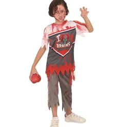 Disfraz de Jugador de Rugby Zombie Brains para niño