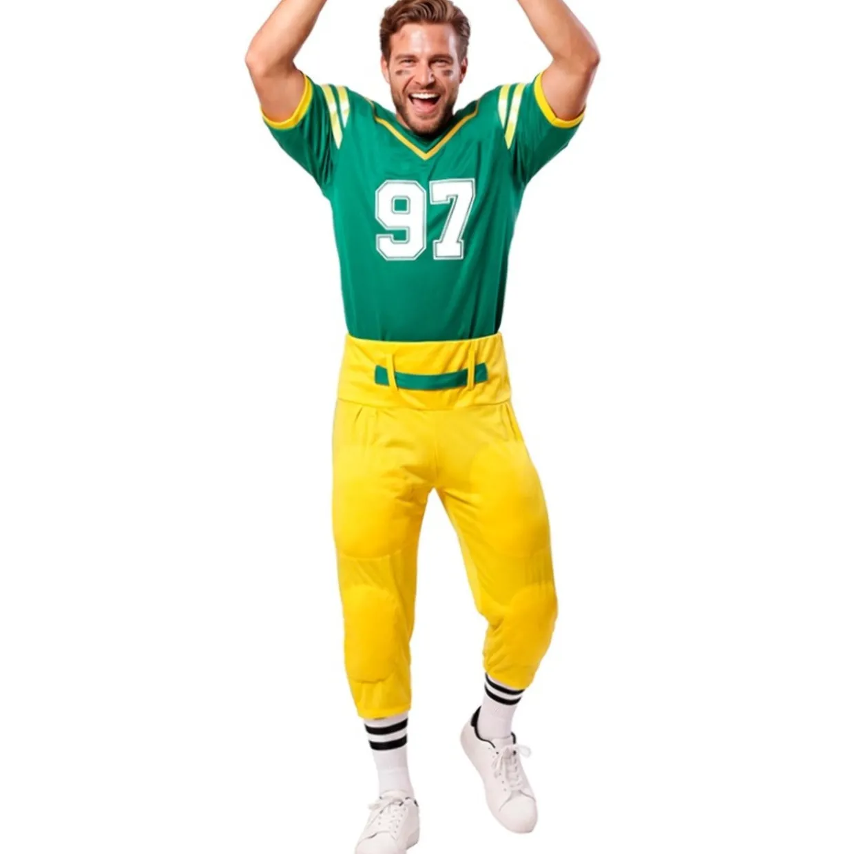 Disfraz de Jugador Rugby Verde para hombre