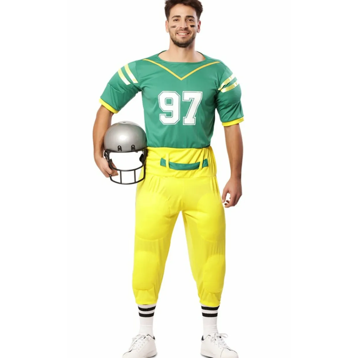 Disfraz de Jugador Rugby Verde para hombre