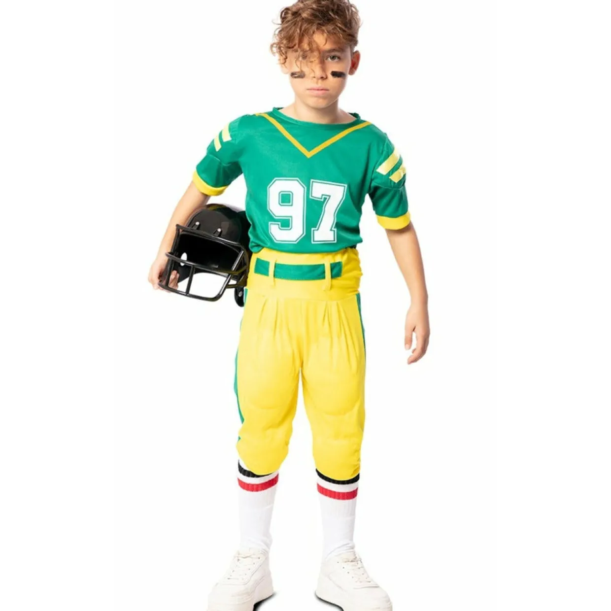 Disfraz de Jugador Rugby Verde para niño
