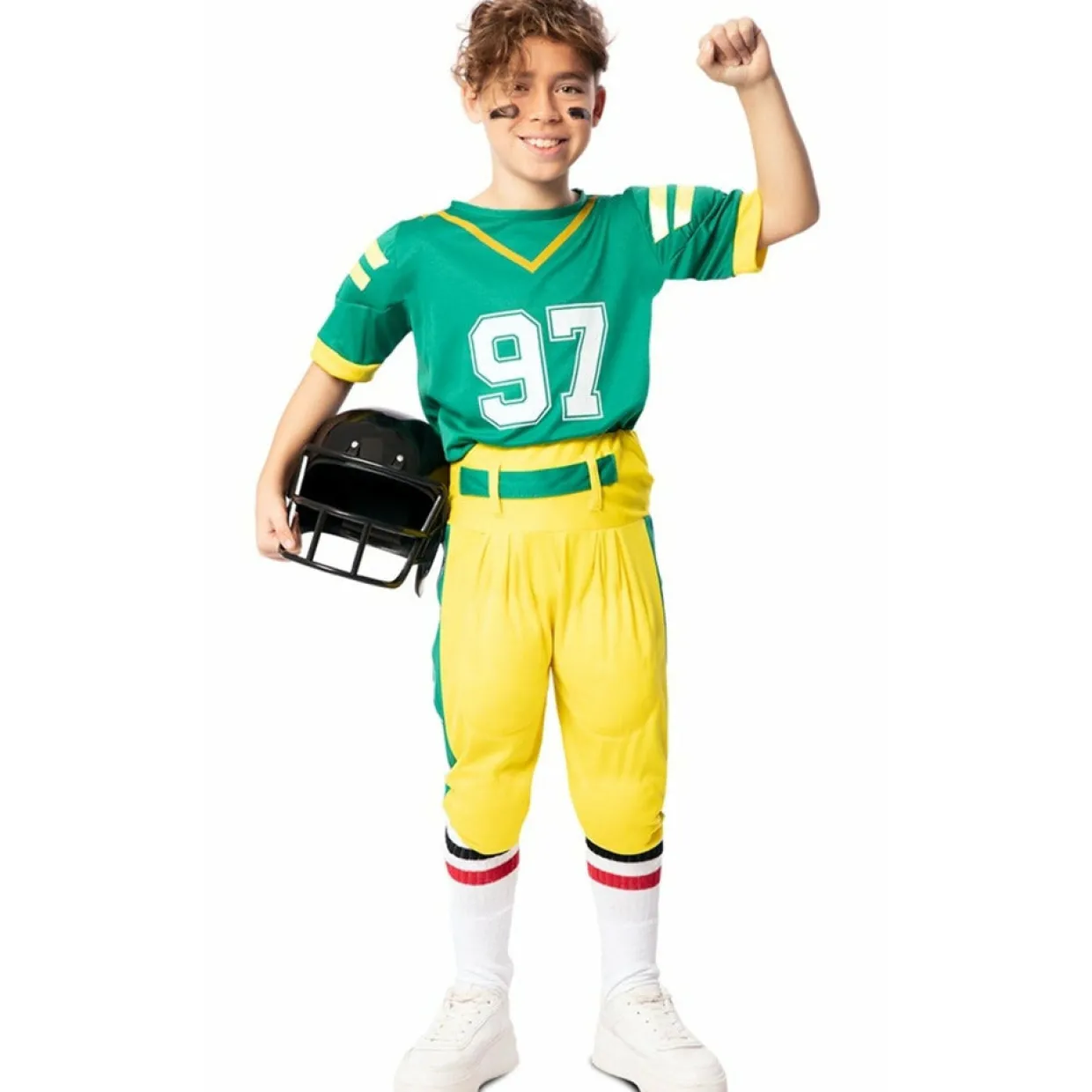Disfraz de Jugador Rugby Verde para niño
