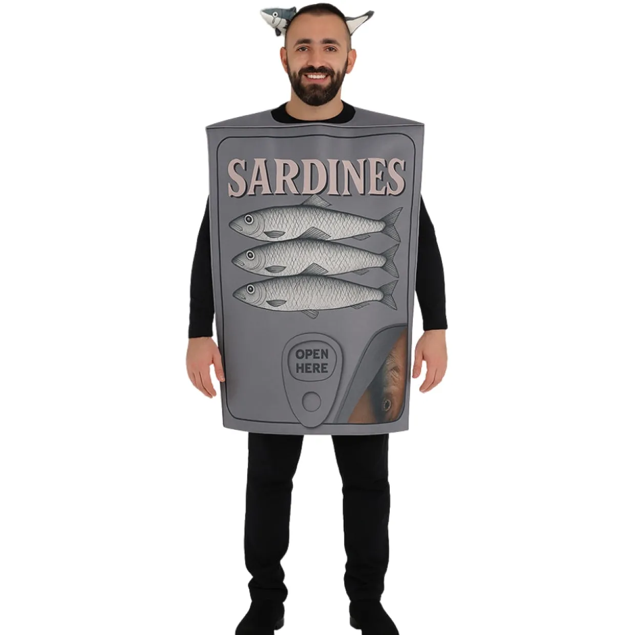 Disfraz de Lata de Sardinas para adulto