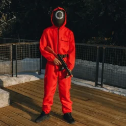 Disfraz del Juego del Calamar Guardia Rojo infantil