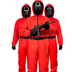 Disfraz del Juego del Calamar Guardia Rojo infantil