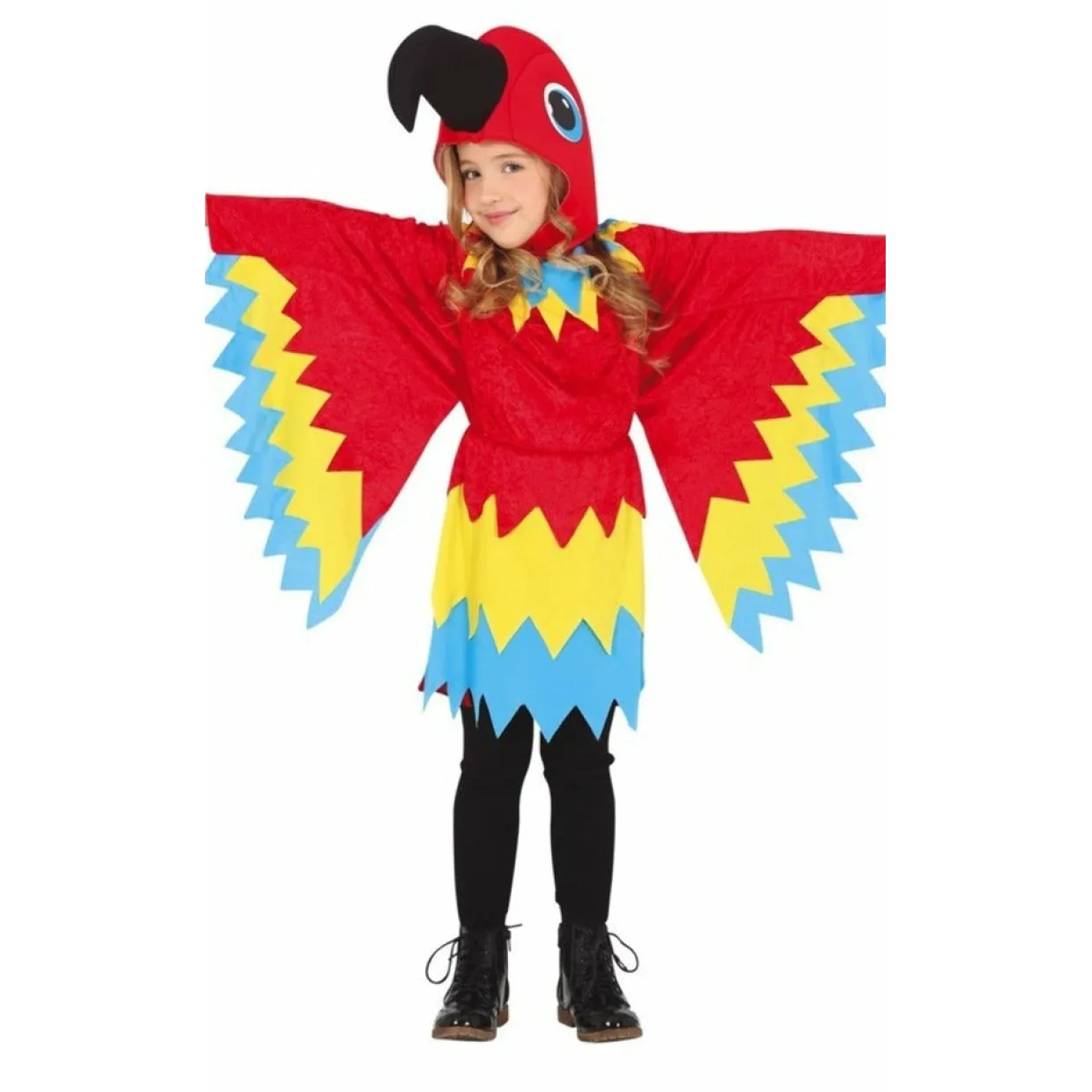 Disfraz de Loro Rojo para niña