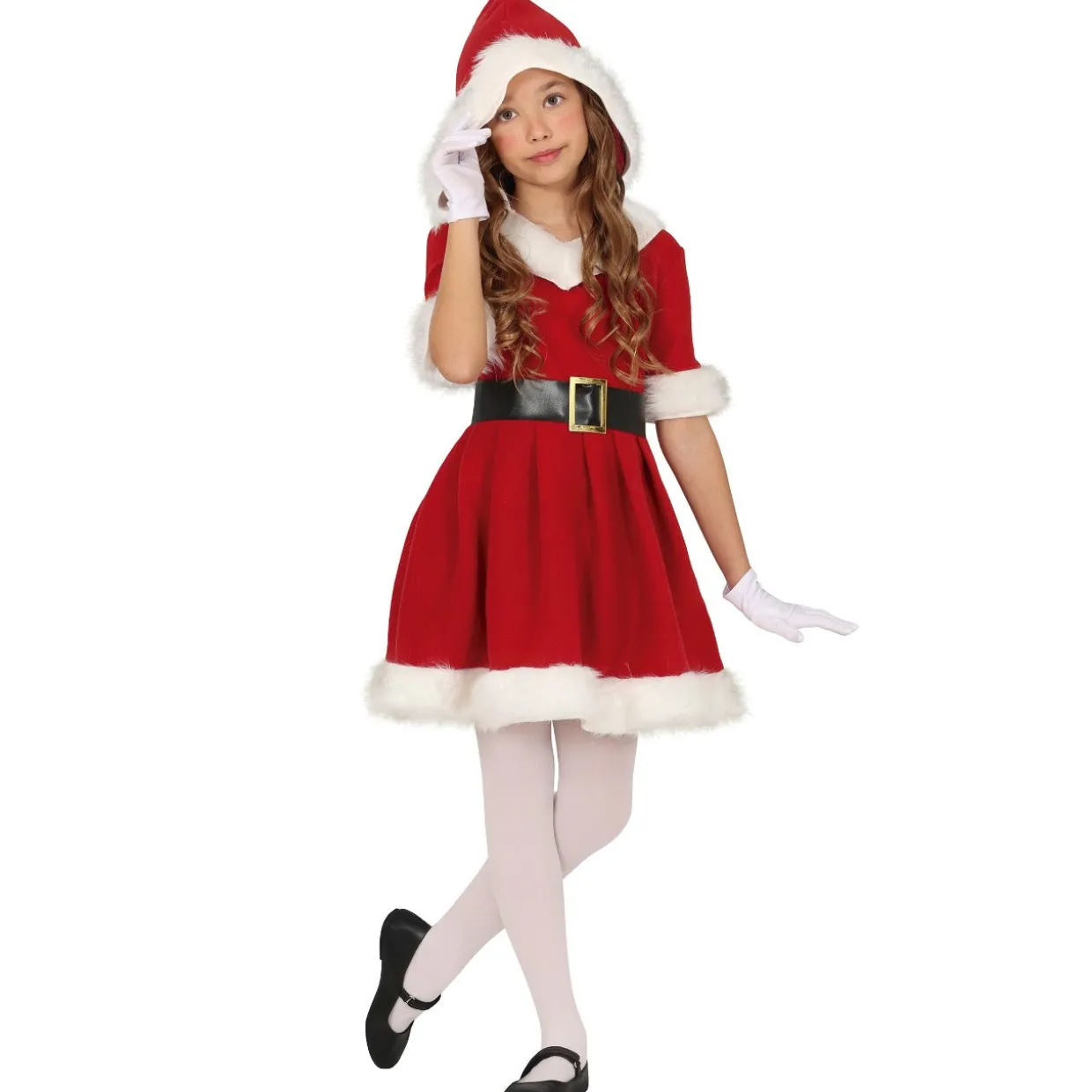 Disfraz de Mama Noel Bicolor para niña