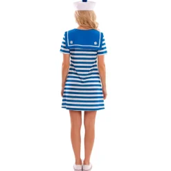 Disfraz de Marinera Azul Rayas para mujer