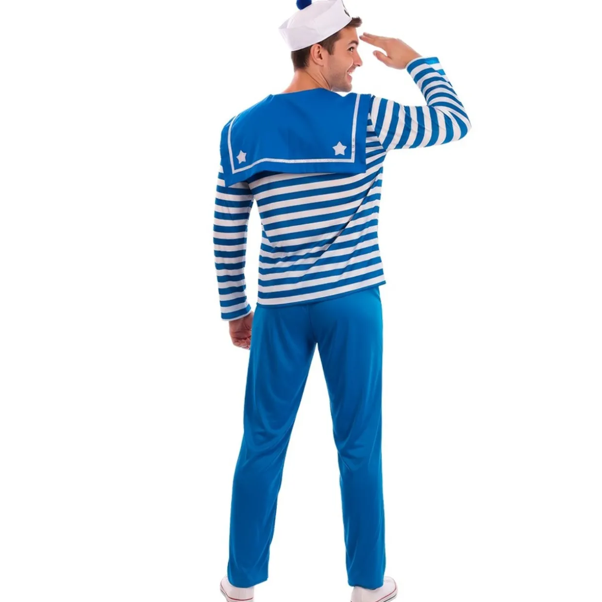 Disfraz de Marinero Azul Rayas para hombre