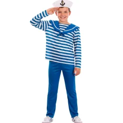 Disfraz de Marinero Azul Rayas para niño